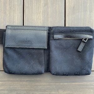 GUC Authentic Gucci black belt bag/fanny pack